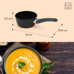 Noto Endurance Kasserolle Ø16cm Geschmiedetes Aluminium Induktion Antihaft 15 Noto Endurance Kasserolle Ø16cm Geschmiedetes Aluminium Induktion Antihaft -Haushaltsgerätegeschäft 10045005 yy 0008 dimensions