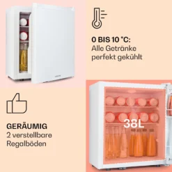 Happy Hour 38 Mini-Kühlschrank Minibar 38 Liter 26 DB 11 Happy Hour 38 Mini-Kühlschrank Minibar 38 Liter 26 DB -Haushaltsgerätegeschäft 10045047 de 0004 usp