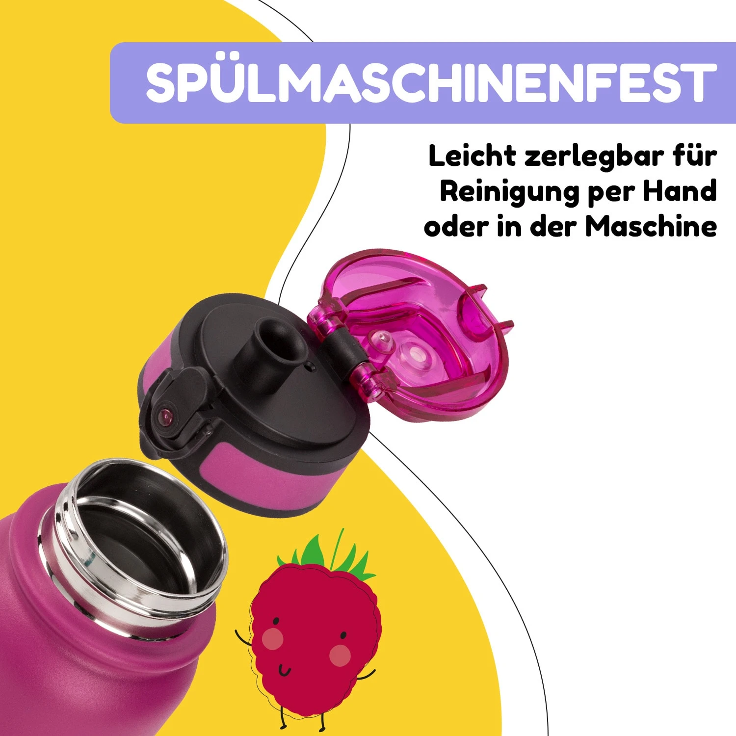 Wakaba Thermosflasche 550 Ml Edelstahl Tritan BPA-frei 4 Wakaba Thermosflasche 550 Ml Edelstahl Tritan BPA-frei – Bild 4