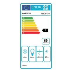 Karajan 90 Dunstabzugshaube Umluftset 536 M³/h Aktivkohlefilter -Haushaltsgerätegeschäft 60002308 energy label