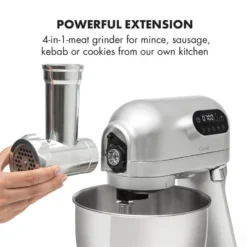 Curve Plus Küchenmaschinen-Set | 5l | 4-in-1 Fleischwolf | Silber 17 Curve Plus Küchenmaschinen-Set | 5l | 4-in-1 Fleischwolf | Silber -Haushaltsgerätegeschäft 60002330 yy 0008 logo Klarstein Curve Plus Kuechenmaschinen Set silber reedit