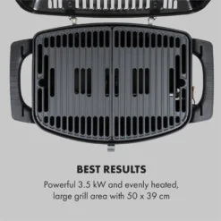 Parforce One 3,5kW 12000BTU 300°C SNJS Gasschlauch Grau -Haushaltsgerätegeschäft 60002428 yy 0003 logo Klarstein Parforce One Gasgrill 12000BTU grau