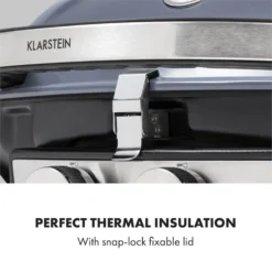 Parforce Duo Gasgrill 2 Brenner 4,4kW 15000BTU 300°C Gasschlauch Grau -Haushaltsgerätegeschäft 60002430 yy 0008 logo Klarstein Parforce Duo Gasgrill 2 Brenner grau