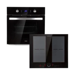 Gusteau Delicatessa Einbau-Ofen-Set Induktion 7000W Schwarz Edelstahl