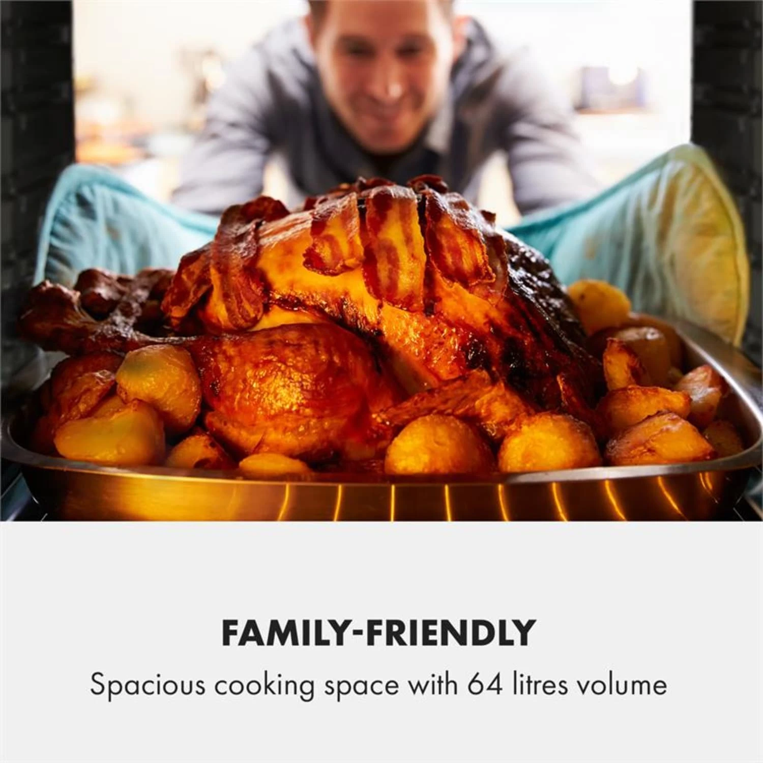 Gusteau Remy Einbau-Set Backofen + Einbau-Haube 2950W 64Ltr 620 M³/h Schwarz Edelstahl 5 Gusteau Remy Einbau-Set Backofen + Einbau-Haube 2950W 64Ltr 620 M³/h Schwarz Edelstahl – Bild 5